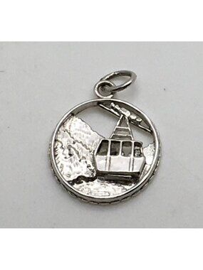 Sterling Silver Hell's Gate Airtram Charm: Fraser River BC Souvenir Disk